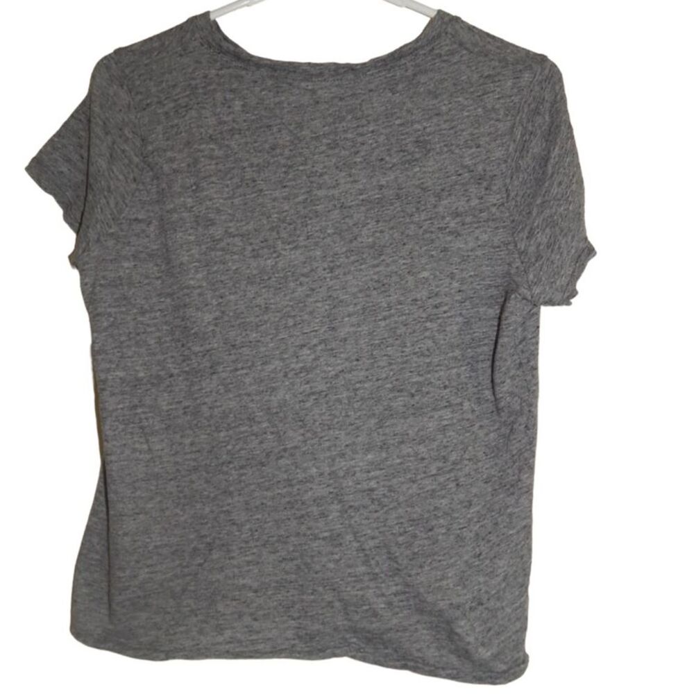 MADEWELL women's medium solid gray plain t-shirt with small pocket - Picture 4 of 4